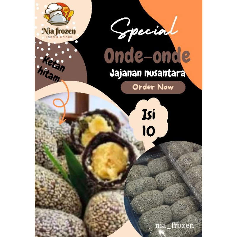 

onde-onde hitam isi 10 / Frozen / Beku