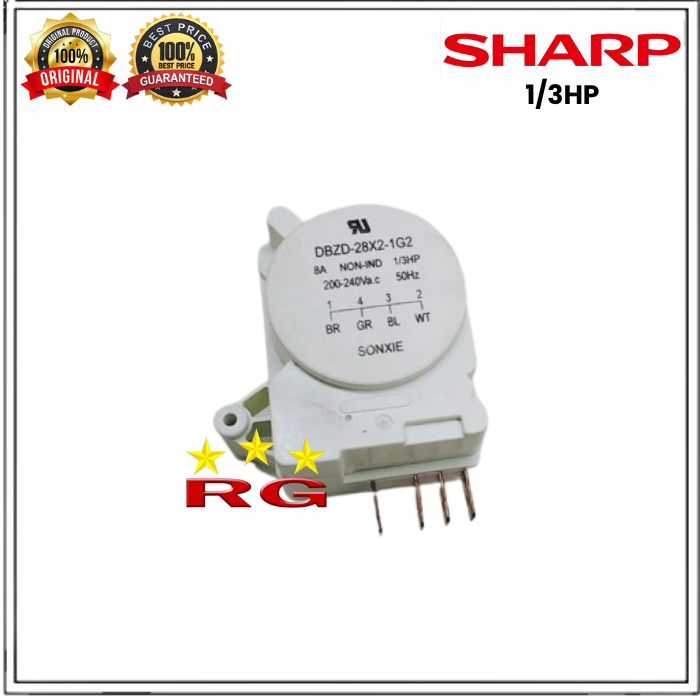TIMER KULKAS 1/3HP SHARP 4 SOCKET ORIGINAL