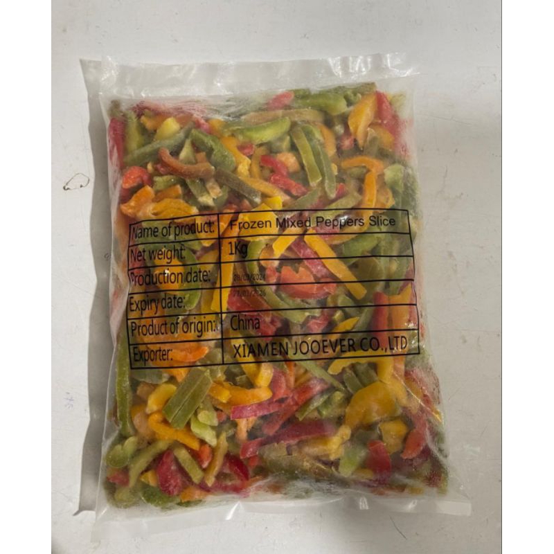 

Paprika slice IQF (Frozen) 3 colour 1kg