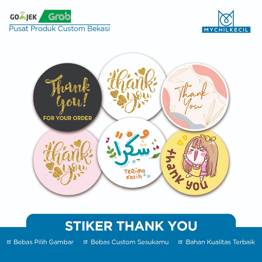 

STIKER LABEL THANK YOU / STIKER SEGEL KEMASAN TERIMA KASIH LABEL MURAH