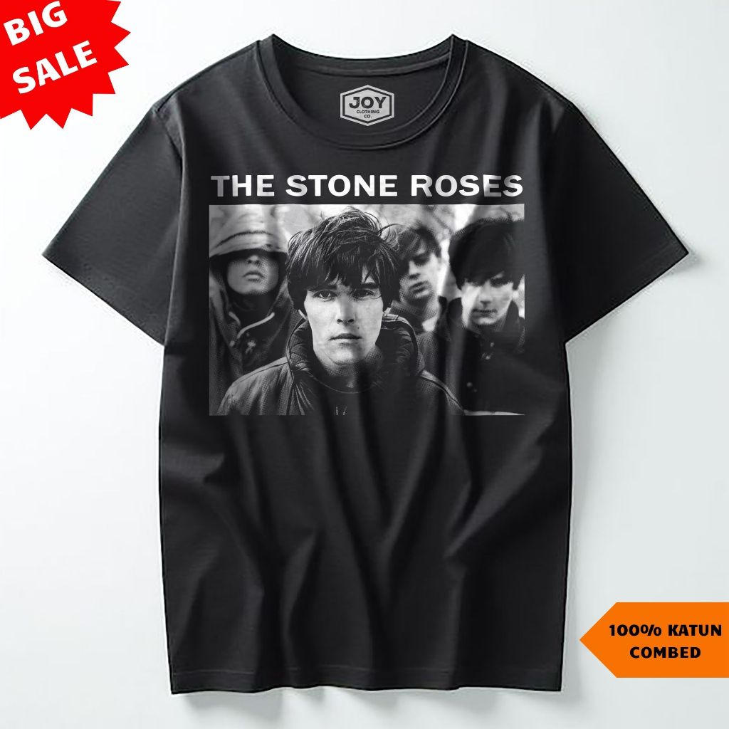 Baju Kaos Distro "THE STONE ROSES" Katun Combed 20s ULTRA BUILT UP