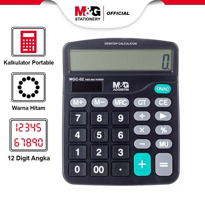 

Miniso x M&G Stationery Calculator 12 digit / Kalkulator warung kalkulator hitung
