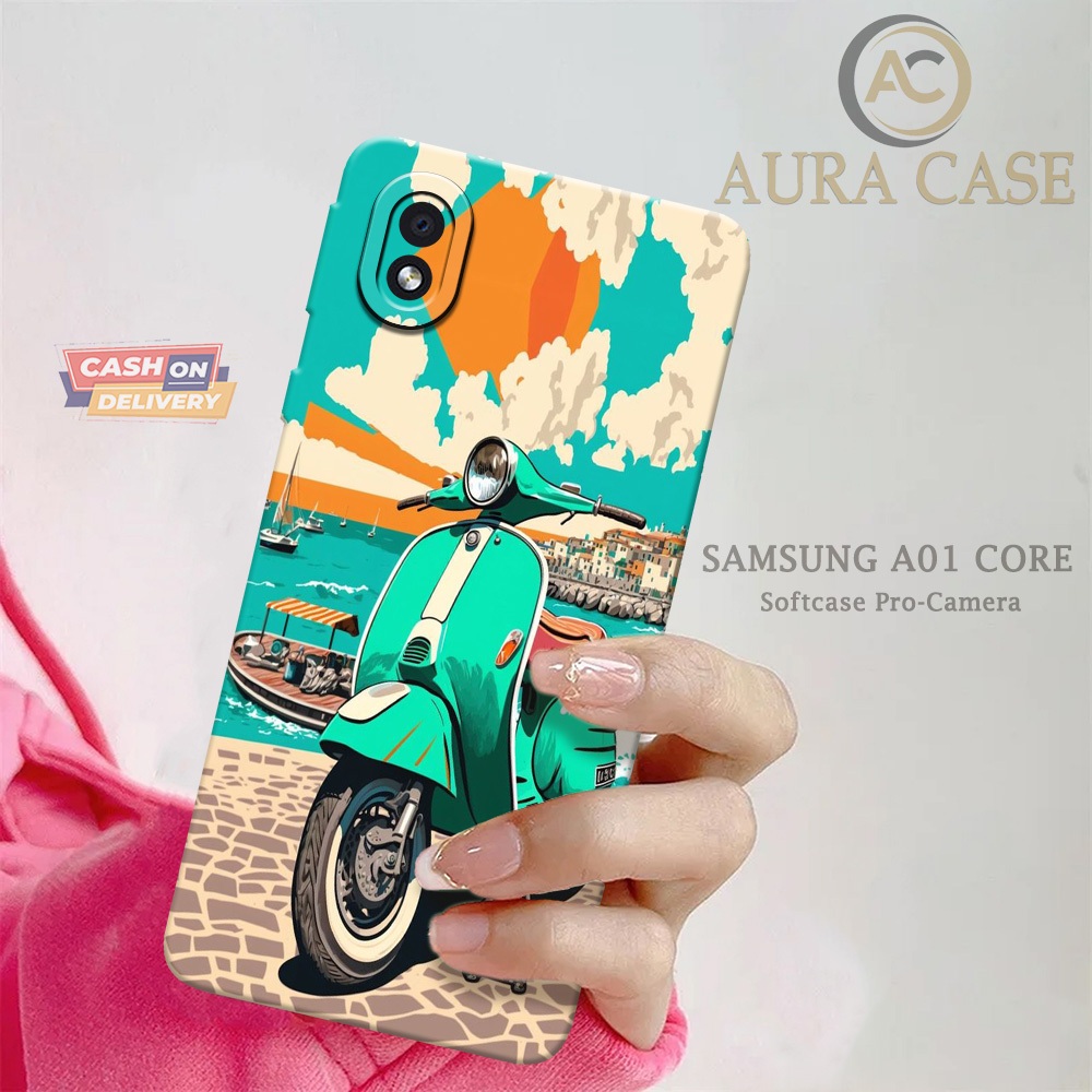 Aura Case SAMSUNG A01 CORE Terbaru - Fashion Case VESPA 2 STROKE - Casing SAMSUNG A01 CORE Terbaru -