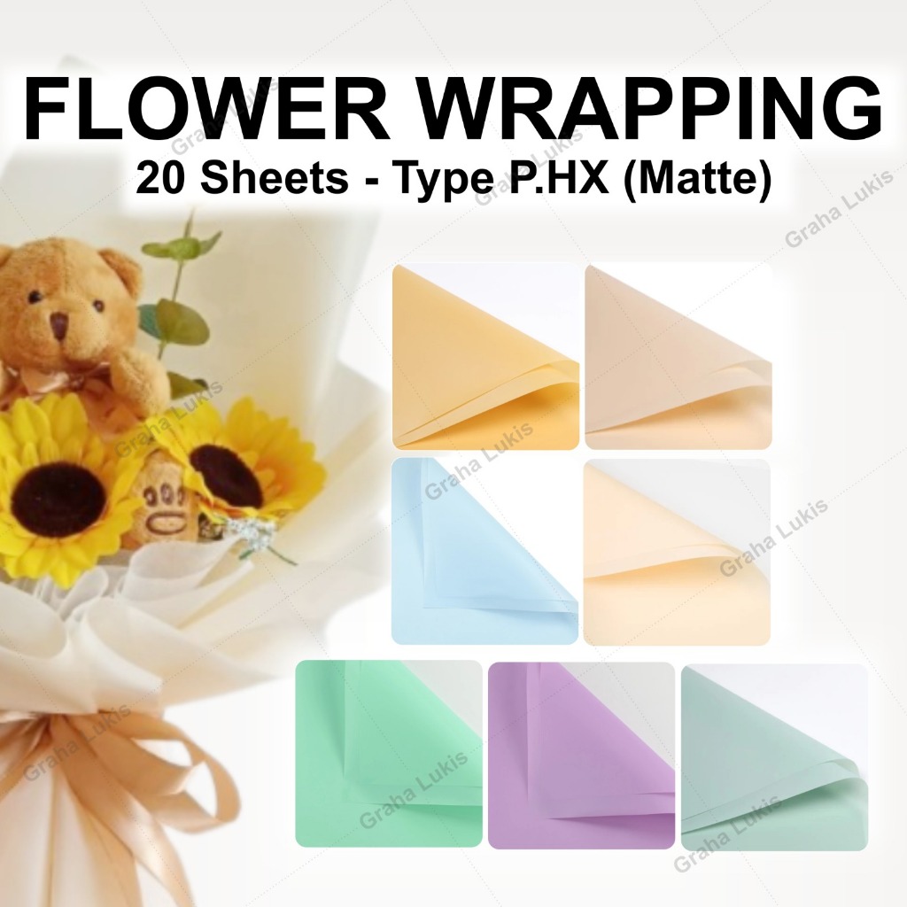 

V-tec Flower Wrap P.HX Matte Isi 20 Lembar / Kertas Buket Bunga