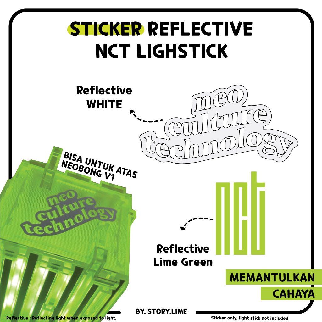 

<SET> Sticker NCT NEO CULTURE TECHNOLOGY Deco Reflective Kpop Decal bisa untuk bagian atas NEOBONG/ Lighstick By. STORY.LIME