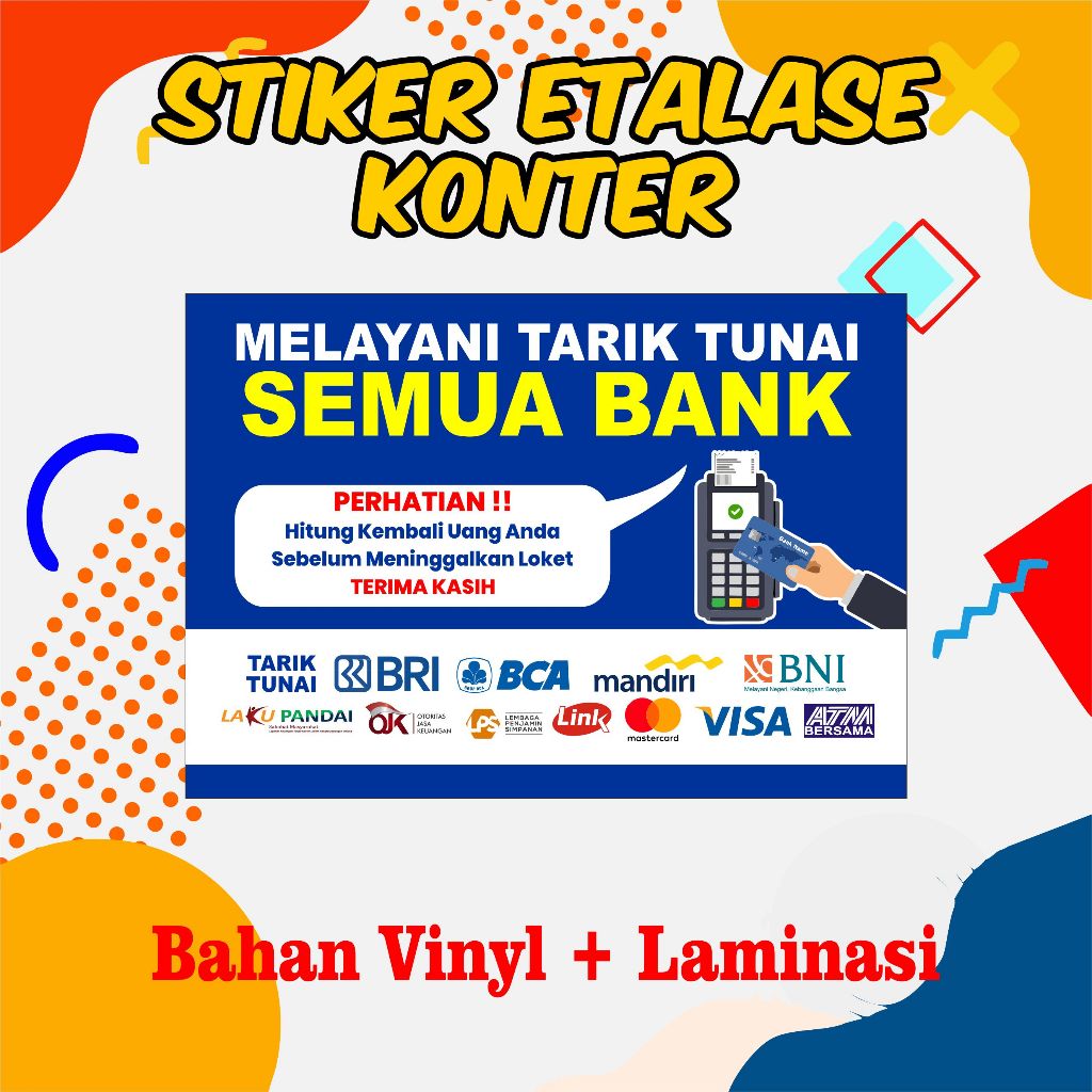 

STIKER VINYL MELAYANI T4R*K TUN*1 SEMUA B*NK