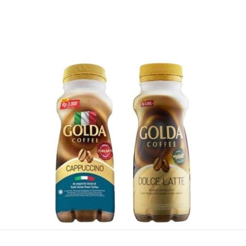 

GOLDA COFFE CAPPUCCINO 1 CTN ISI 12 GOLDA COFFE DOLCE LATTE 1 CTN ISI 12. 200ML