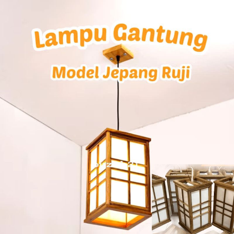 kap lampu gantung minimalis jepang ruji