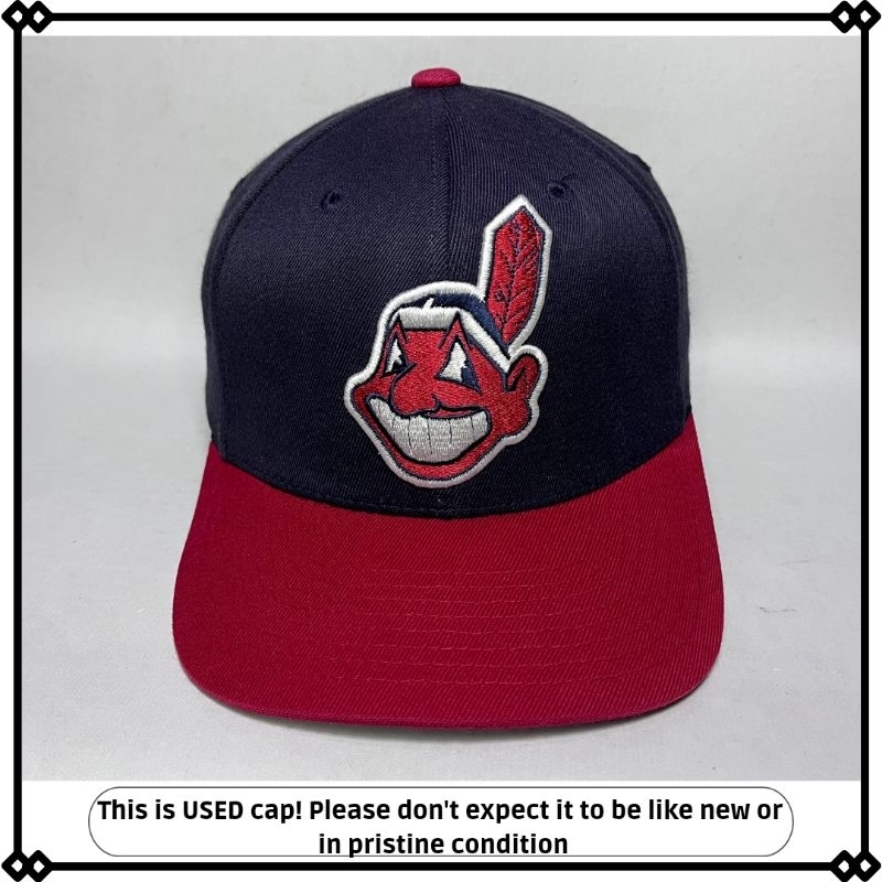 topi mlb indian baseball original second builtup xs-s