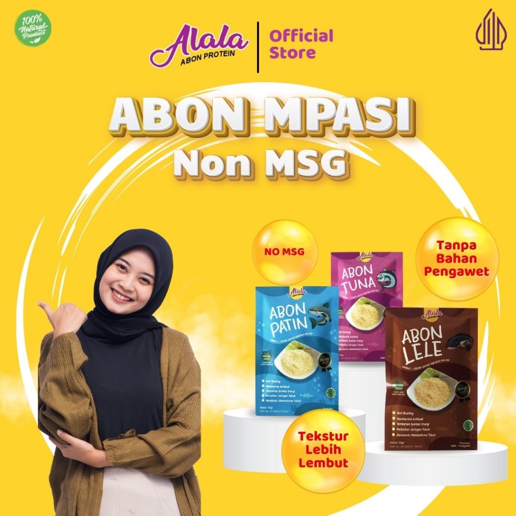 

ALALA ABON MPASI ANTI GTM NON MSG Tekstur Lembut MPASI Si Kecil Double Protein Tanpa Pengawet