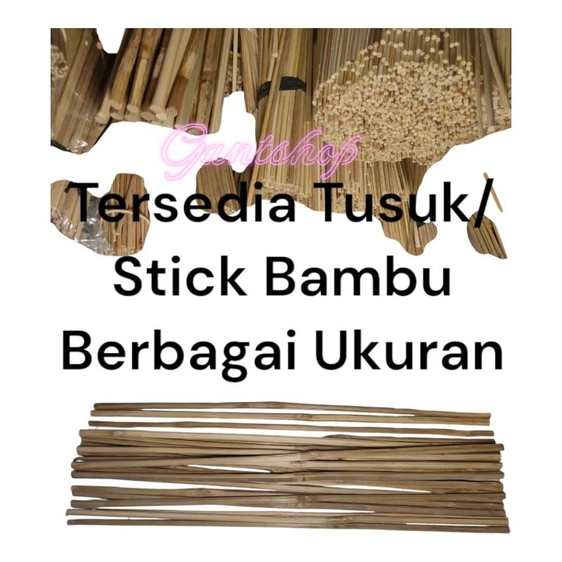 

Stick | Lidi Bambu 65 CM Diameter (+-) 8 MM Isi 25 Pcs Tumpul