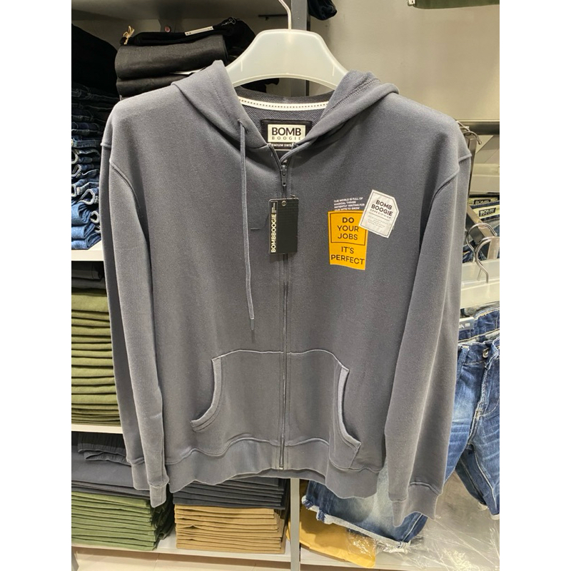BOMBBOOGIE JAKET ZIPPER PRIA BAHAN TEBAL 100% ORIGINAL BY MATAHARI (S-XL)