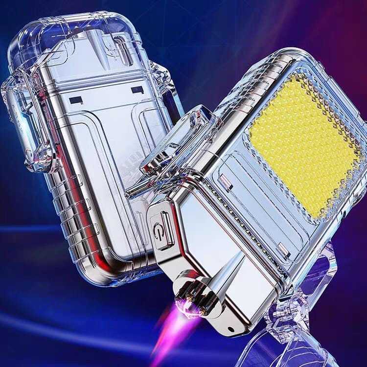 Electric Lighter Korek Api Elektrik Dengan Lampu led Korek Emergency Waterproff Korek Api Bara
