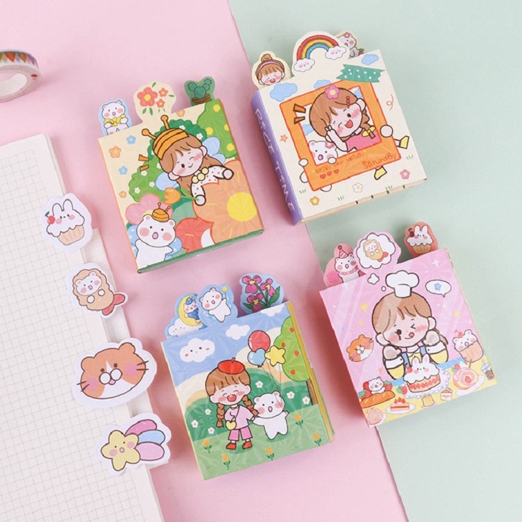 

Baru Termurah Sticky Notes 1 Set Karakter Cute Pembatas Buku super Lucu Sticky Notes