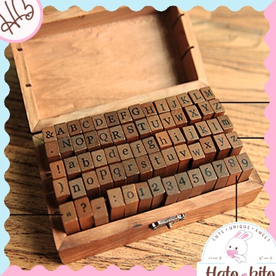 

Kejar Irit Vintage wooden box alphabet number stamp cap stempel huruf angka aesthetic retro diy jurnal scrapbook HB136 HB137