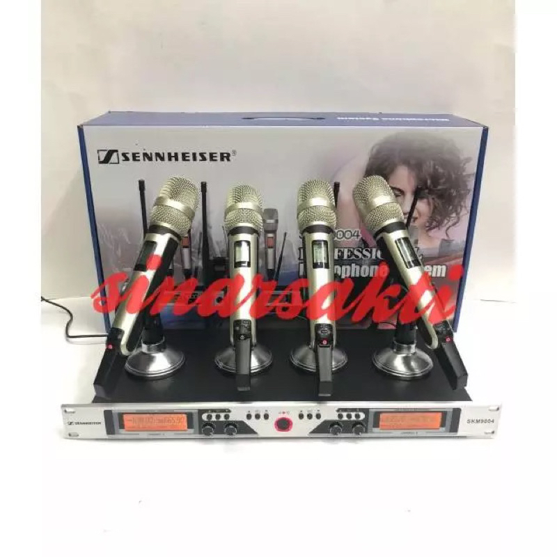 mic wireless sennheiser skm 9004 handheld free koper 4 mic skm9004