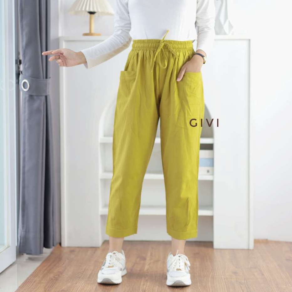 KEREN celana haruka pants 7 n crinkle JUMBO