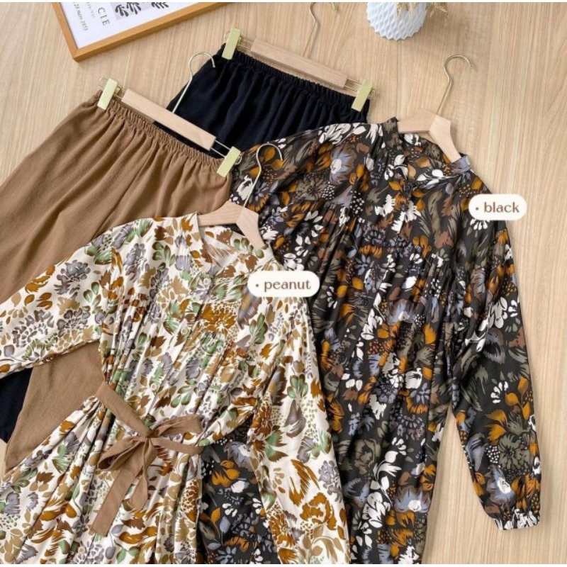NEW VEZLY SETELAN TUNIK RAYON PREMIUM / SETELAN TUNIK WANITA MUSLIMAH
