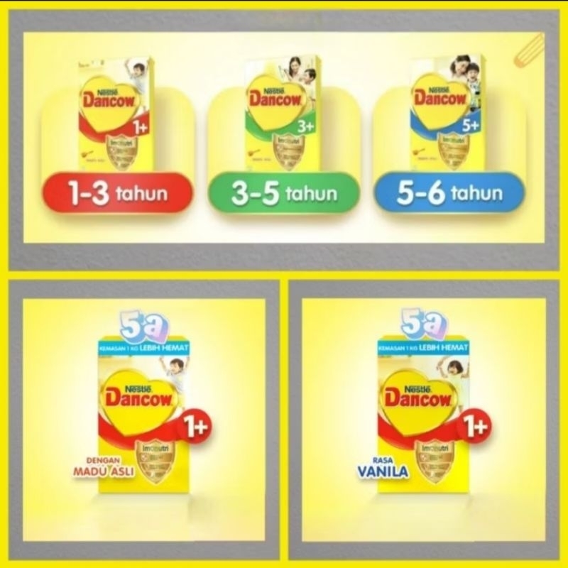DANCOW 1+ VANILA & 1+ MADU SUSU DANCOW 1kg