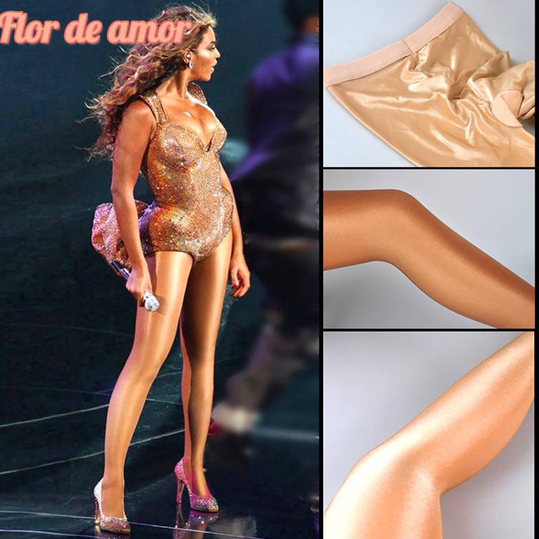 KODE U2N 7D Stoking Sexy Pantyhose Mengkilap Glossy Oil Shining Elastis Tights Stocking Legging Meng