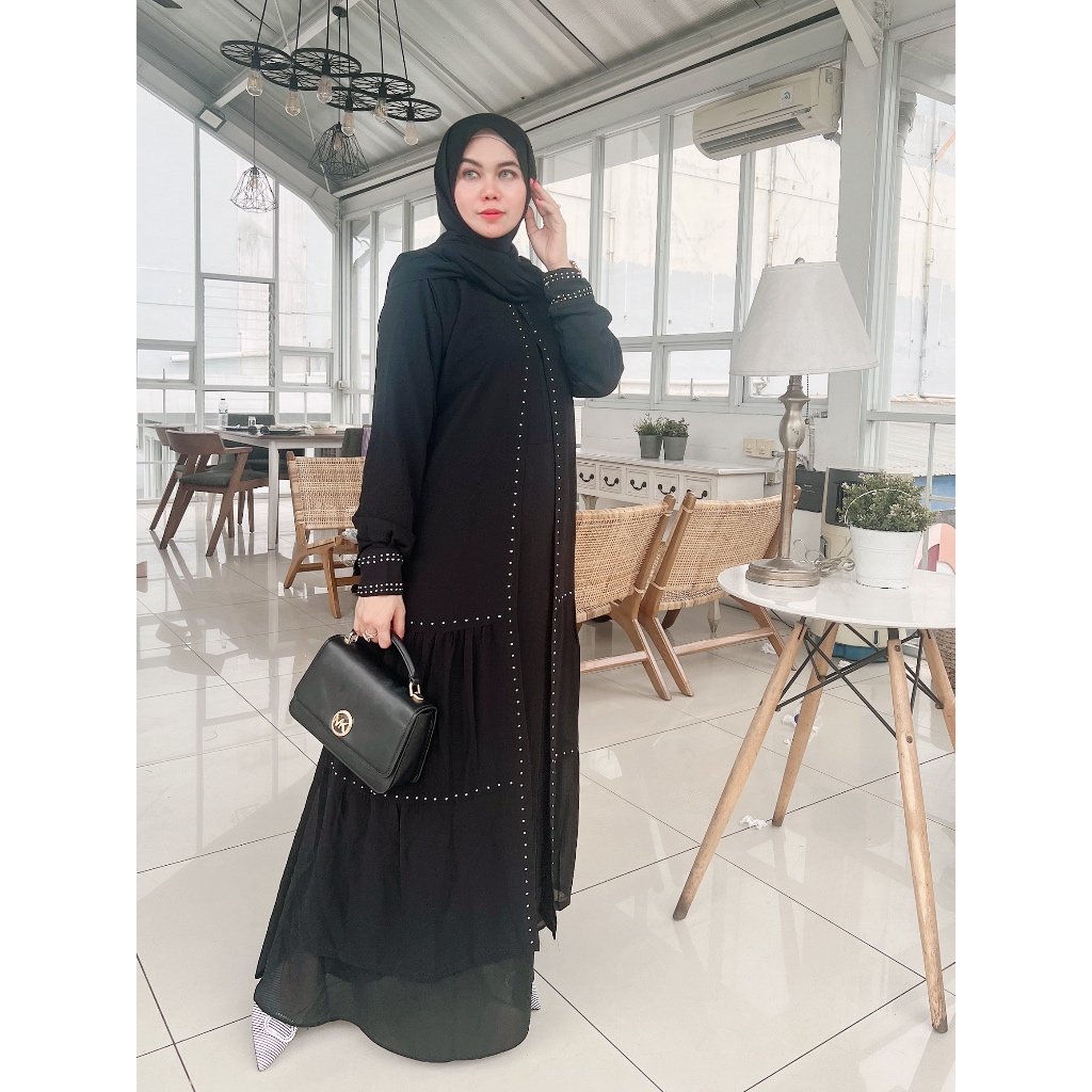 gamis bordir rompi abaya cantik gamis terkini abaya mewah dan elegan fashion muslimah
