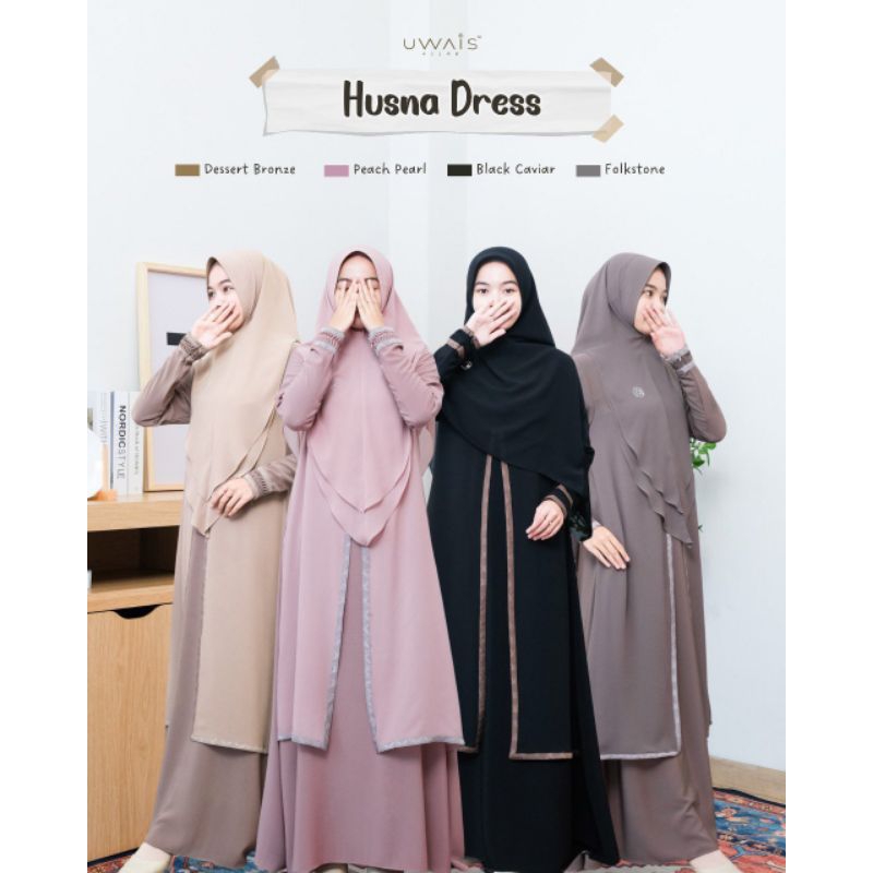 UWAIS HIJAB Husna Dress // Haya Tuna Series // Sarimbit 2025