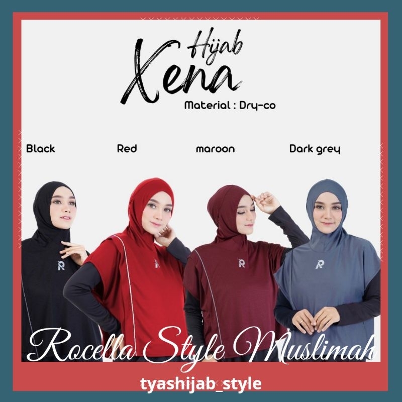 Hijab Instan ROCELLA XENA  | Jilbab Instan | Hijab Olahraga | Hijab Sport | Jilbab Olahraga | Kerudu