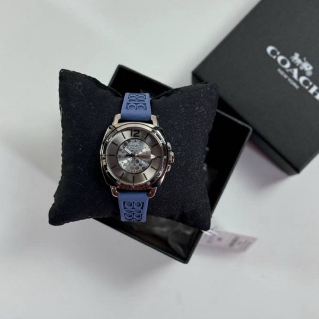 Jam Tangan Branded Coach Boyfriend 14503978 Blue Rubber Strap