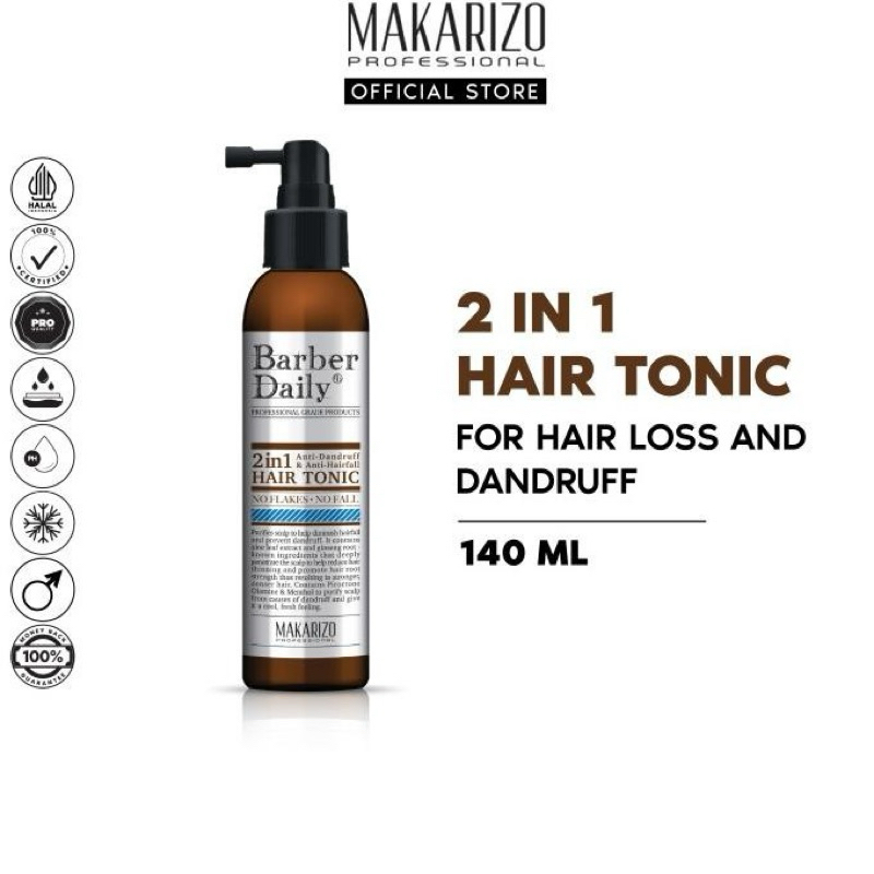 Makarizo Barber Daily Hair Tonic/Rontok 140ml