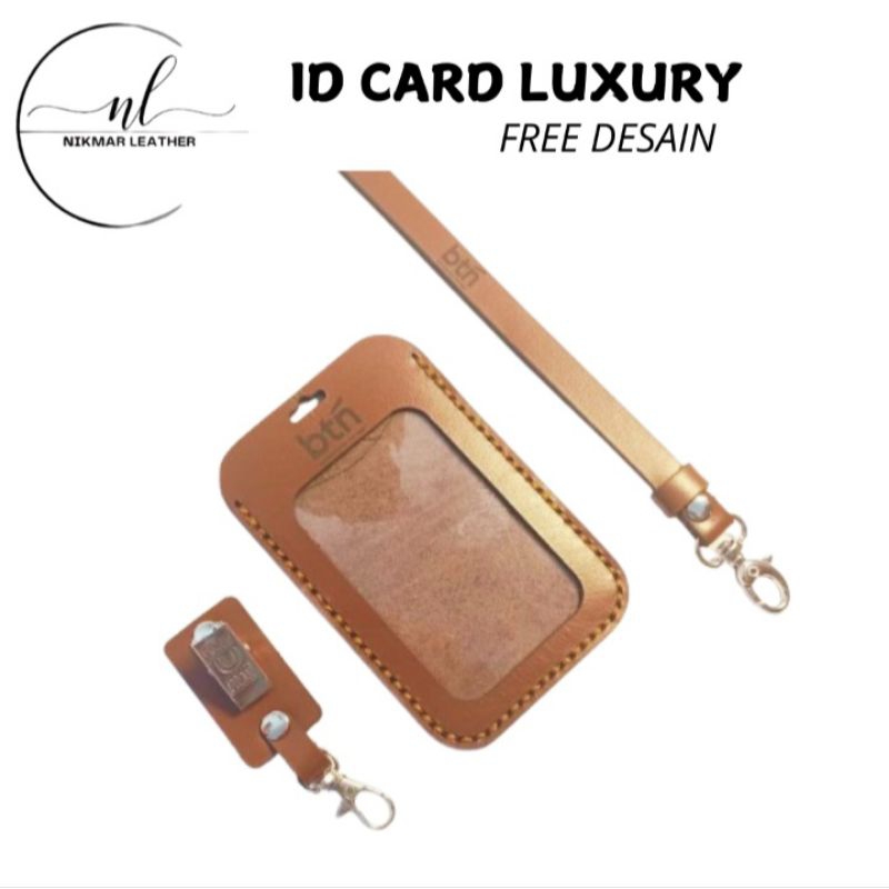 

NIKMAR LEATHER - Id Card Luxury - Gantungan Nametag Kulit - Id Card Holder Kulit - Id Card custom