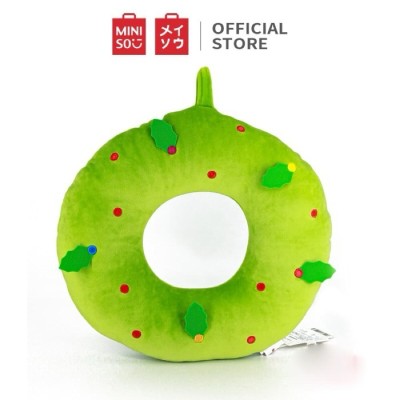 Miniso Christmas Wreath Toy / Bantal Hiasan Natal