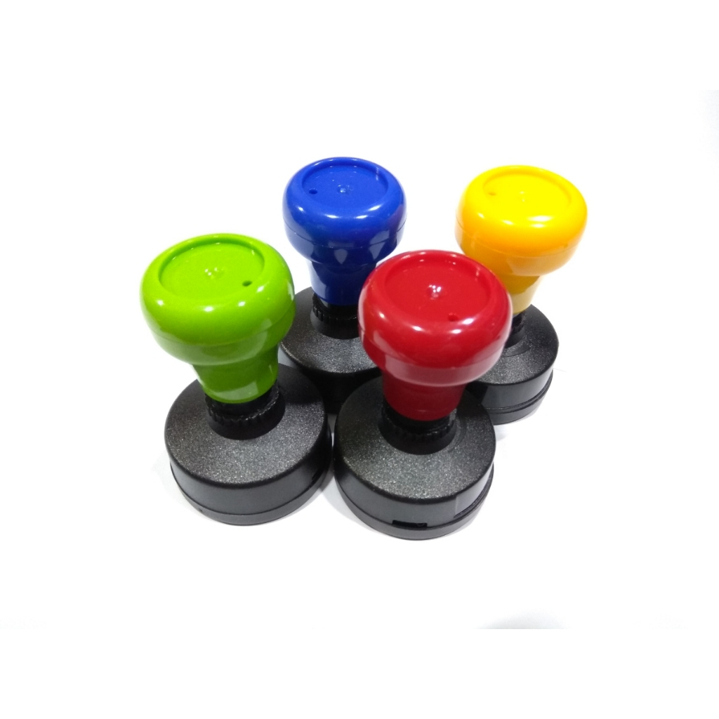 Gagang Stempel D40 flash stamp bulat diameter 40mm Warna Warni