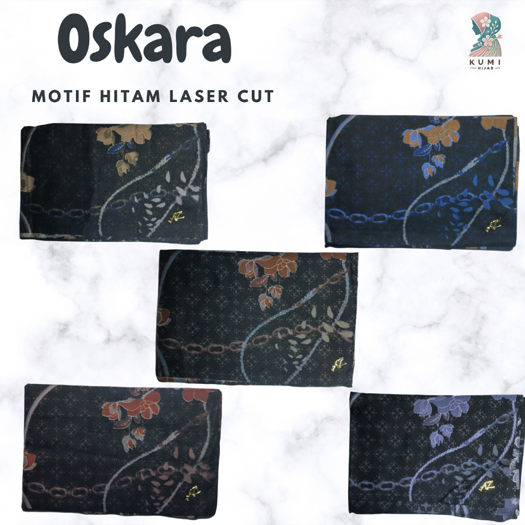 Oskara Motif Hitam Laser Cut