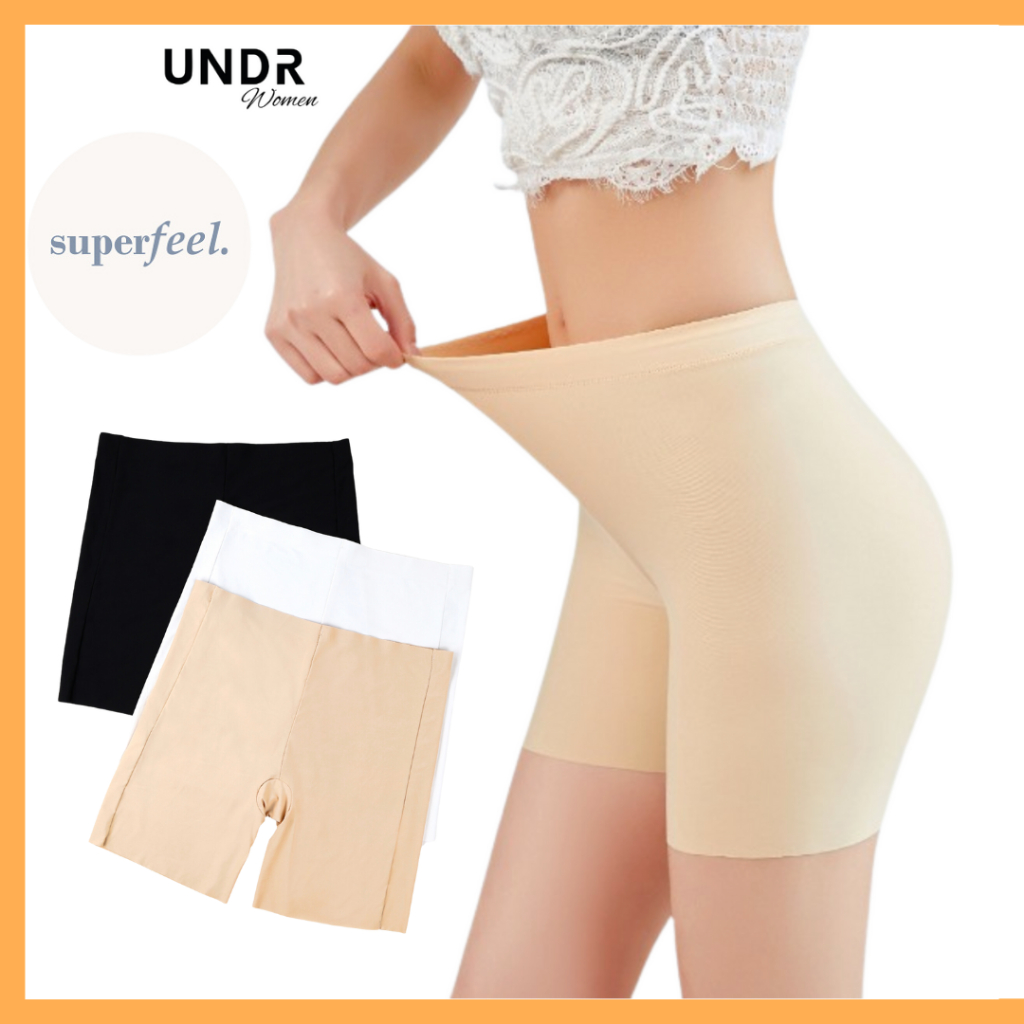 SFL CELANA PENDEK BAWAHAN DALAMAN ROK WANITA PREMIUM MERK UNDR POLOS KETAT HITAM TALLY SOREX NATHALI