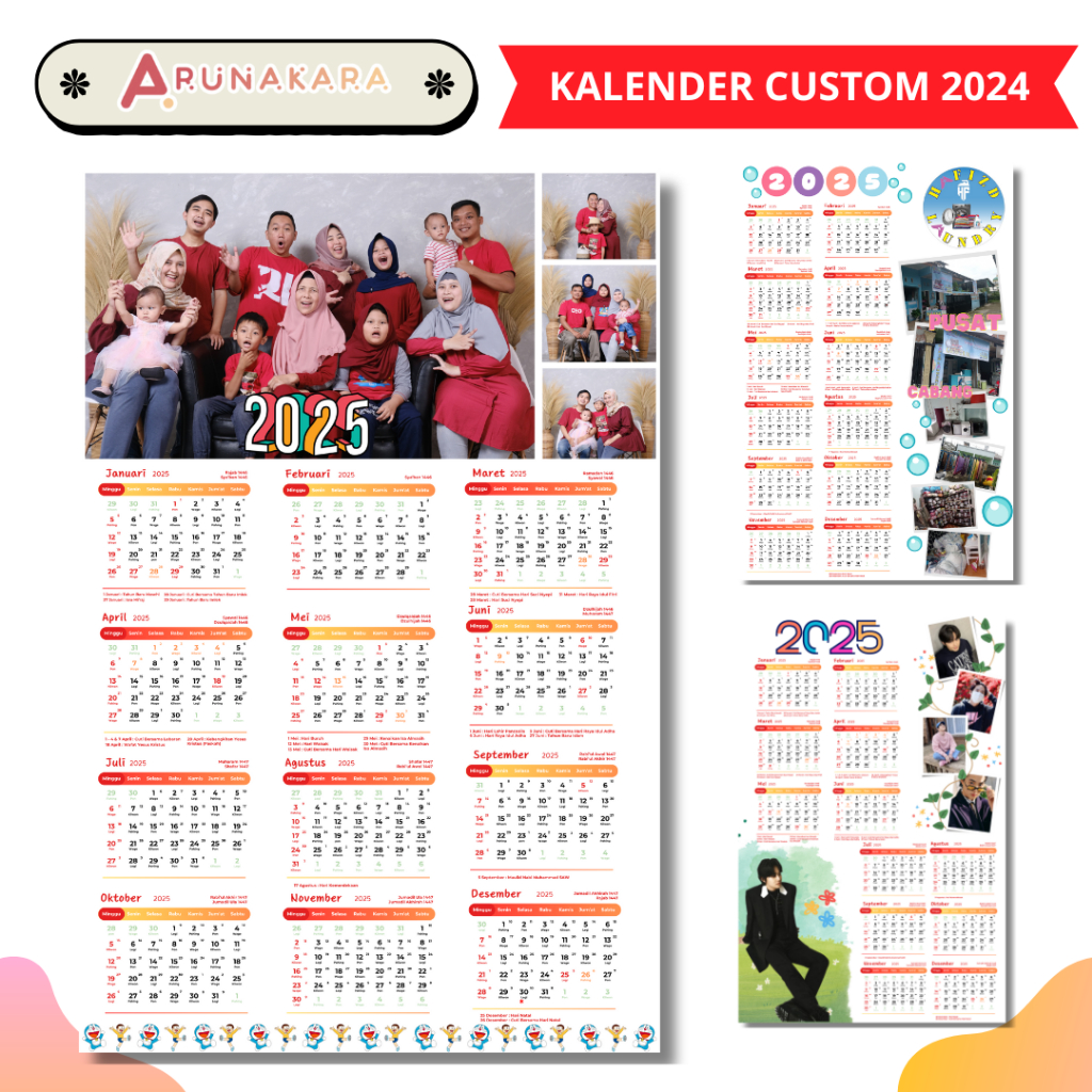 

Kalender 2025 Custom Keluarga Perusahaan Organisasi Estetik Bisa Custom Foto dan Tulisan