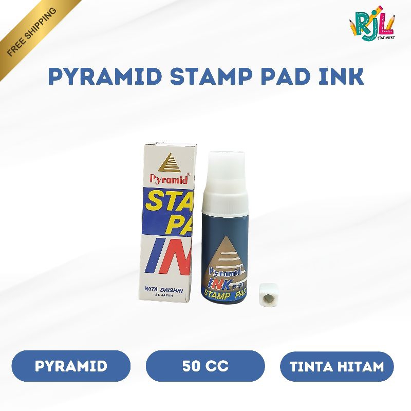 

Pyramid Stamp Pad Ink | 50cc | Tinta Hitam