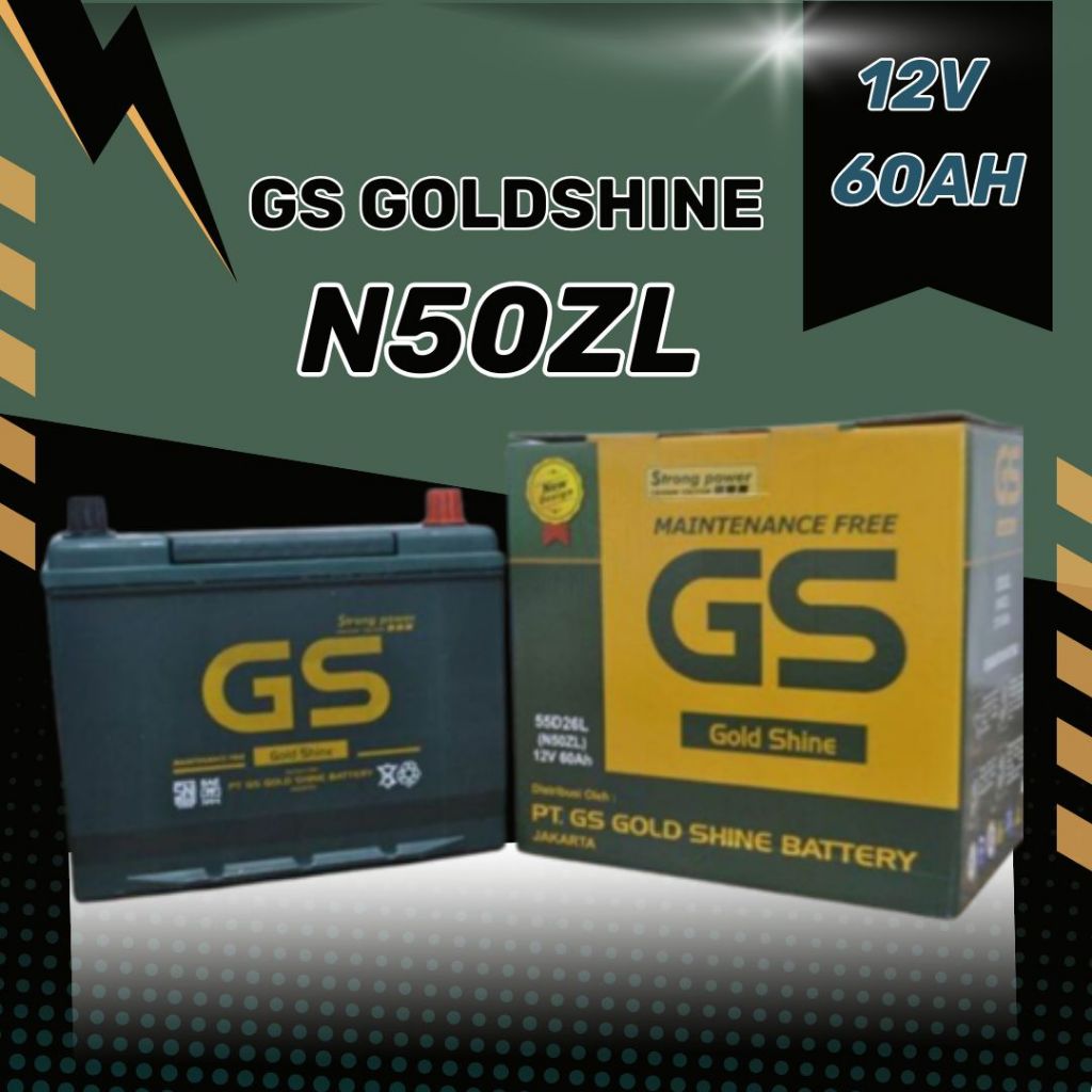 Aki Mobil Kering GS Gold Shine N50ZL Land Rover Accord