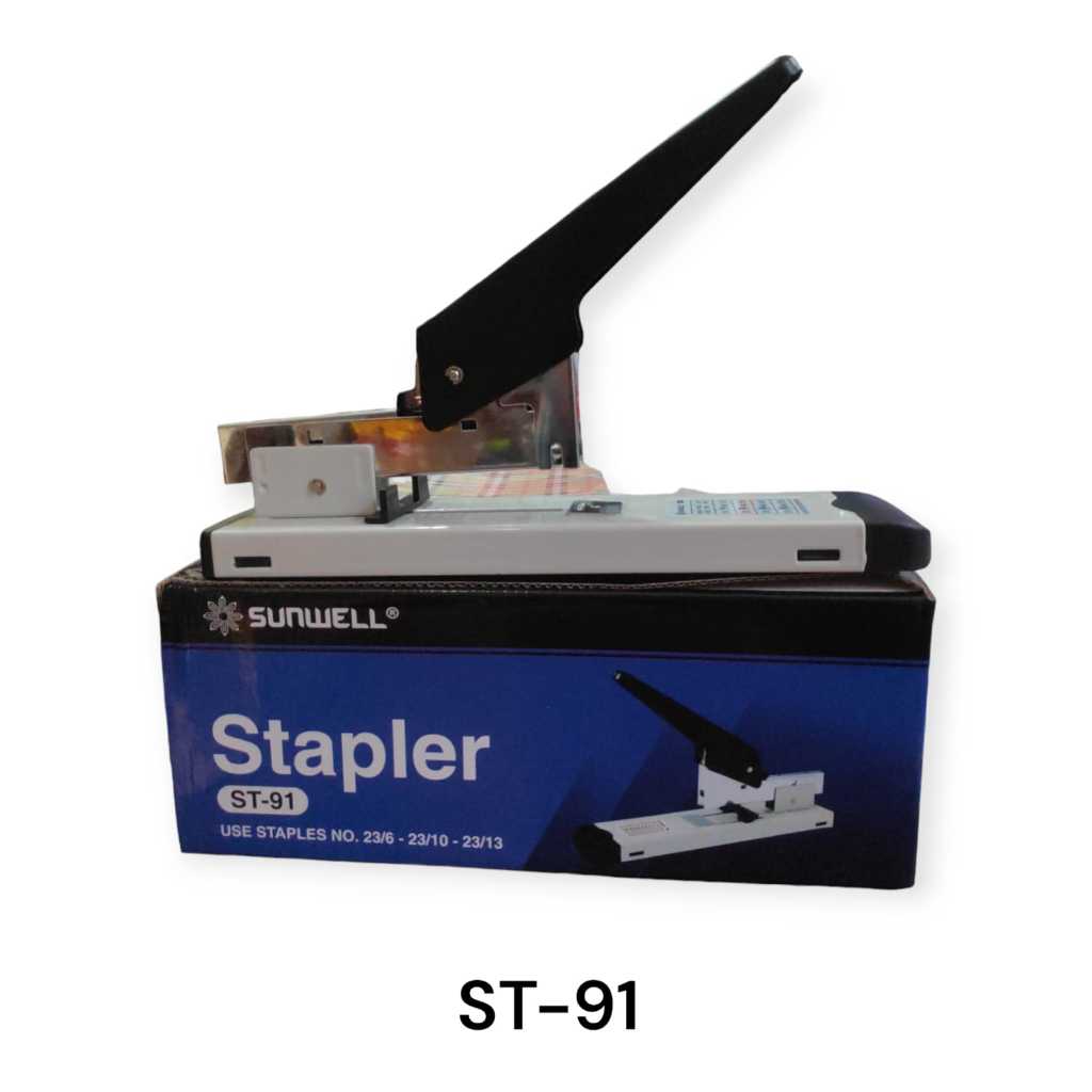 

Stapler Jilid Heavy Duty ( kapasitas 50 lembar-100 lembar ) Hekter Besar ST-91