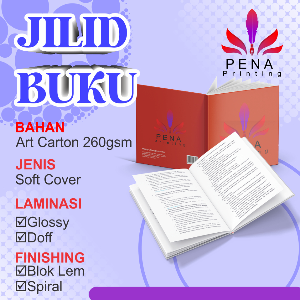 

Jilid Buku Softcover Full Laminasi