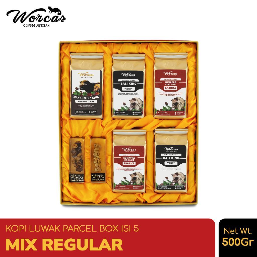 

WORCAS Kopi Luwak Liar Paket Isi 5 Mix Reguler - Parcel Box