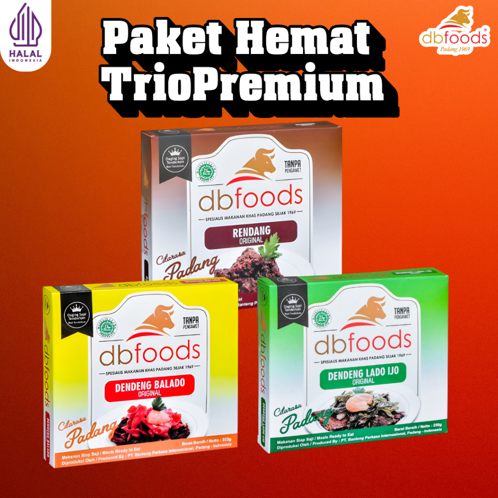 

DBFOODS Paket Hemat Trio Premium Siap Makan Praktis Asli Padang