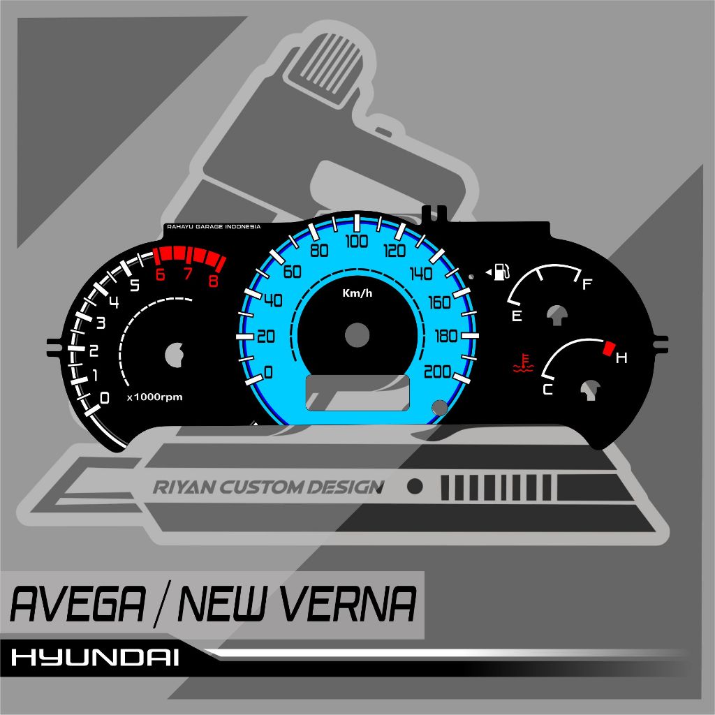PAPAN SPEEDOMETER CUSTOM HYUNDAI AVEGA DAN NEW VERNA