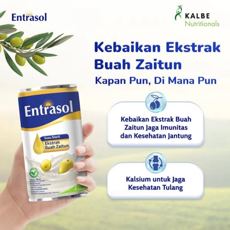 

Entrasol Can Susu Steril Entrasol Kemasan Kaleng 180 Ml