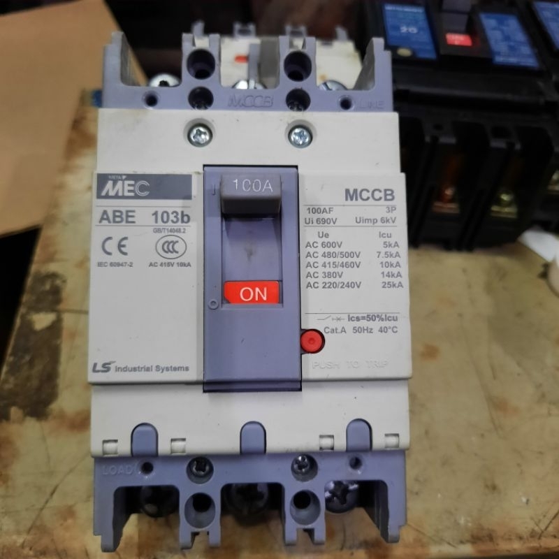 mccb breaker ls abe103b 100a 3p ls mec