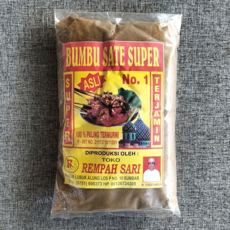 

Bumbu SATE SUPER No.1 Rempah Sari 1kg asli Lubuk Alung Padang Pariaman