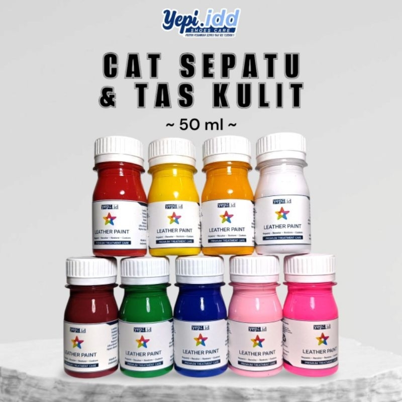 Cat Tas Sepatu Kulit - Leather Paint - Acrylic Rubber Cat Midsole, Boost - Cat Jaket Bahan Leather d