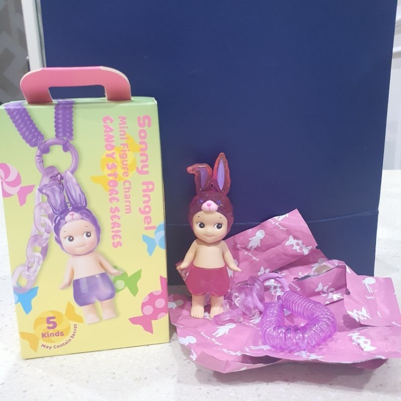 Sonny Angel//Candy Store Series//Charm Keychain//Grape Rabbit