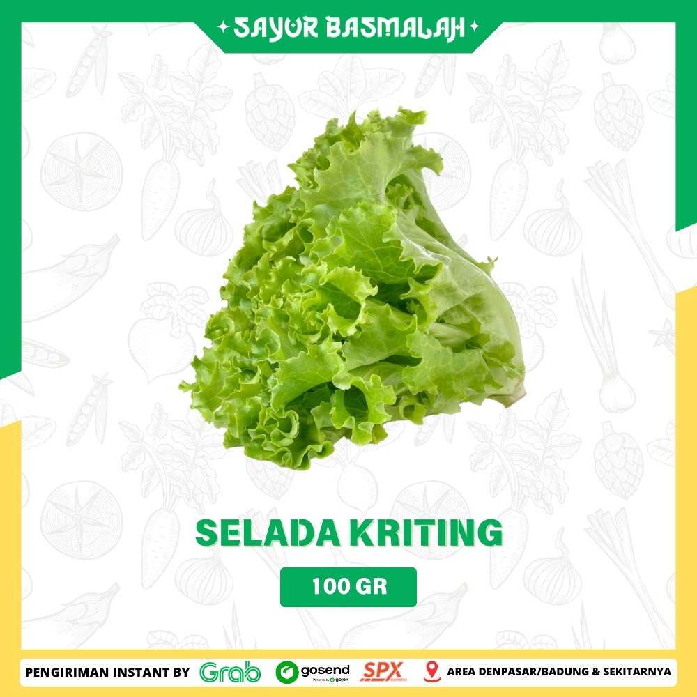 

Selada Kriting 100gr - Sayur Basmalah