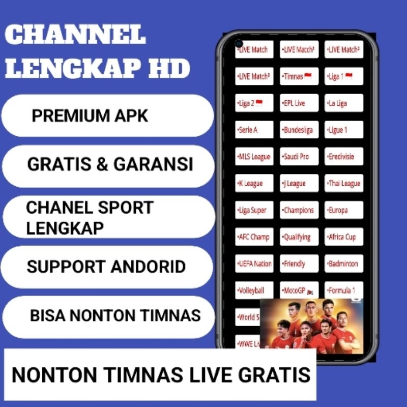 APK NONTON TV DI HP LENGKAP BISA NONTON TIMNAS LIFE TIME