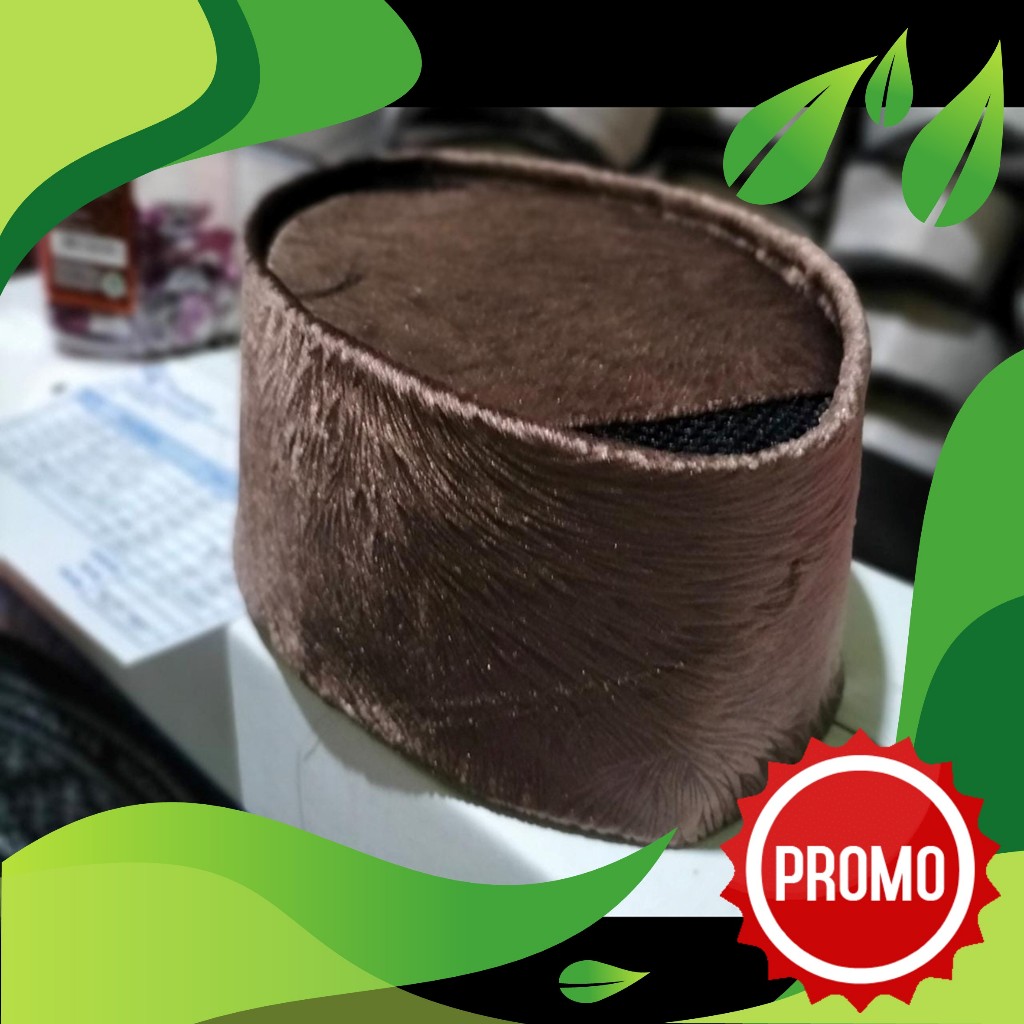 Peci pria model terbaru motif bulu macan cokelat
